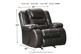 Vacherie Black Recliner