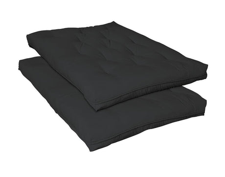 7.5" Deluxe Innerspring Futon Pad Black by Coaster at Eve Furniture