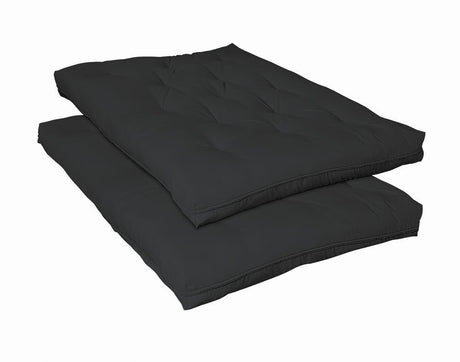 7.5" Deluxe Innerspring Futon Pad Black by Coaster at Eve Furniture