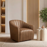 Boulevard Dark Brown Swivel Chair