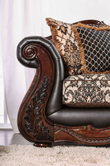 Jamael Brown/Espresso Sofa by Furniture of America at Eve Furniture