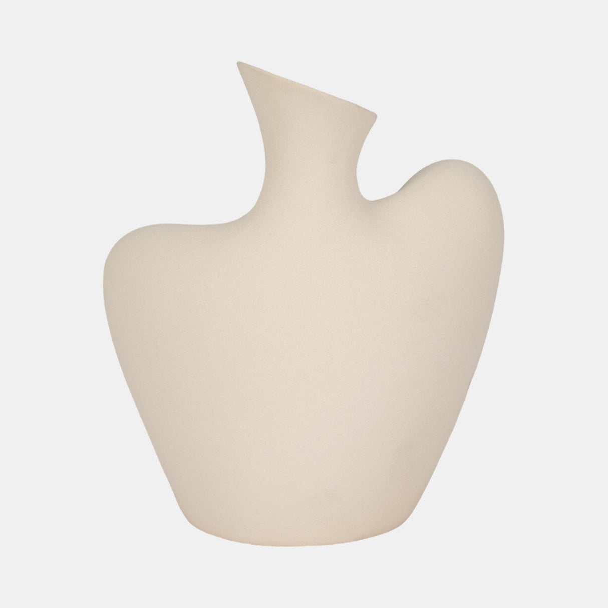 8" Bust Vase Sand Finish, Ivory