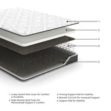 8 Inch Bonnell Hybrid White California King Mattress by Ashley at Eve Furniture