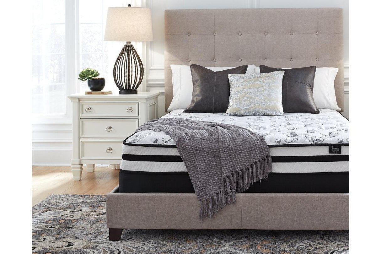 8 Inch Chime Innerspring White Full Mattress in a Box by Ashley at Eve Furniture