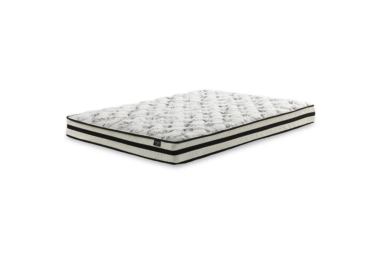 8 Inch Chime Innerspring White King Mattress in a Box by Ashley at Eve Furniture
