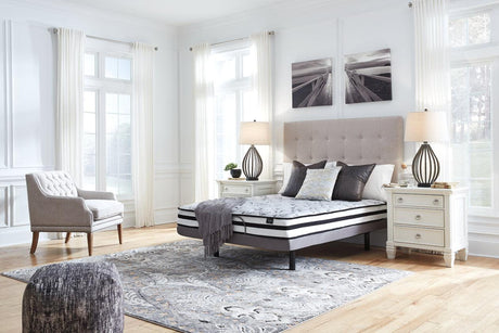 8 Inch Chime Innerspring White Queen Mattress in a Box by Ashley at Eve Furniture