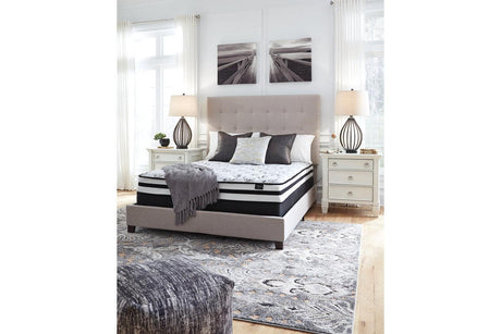8 Inch Chime Innerspring White Queen Mattress in a Box by Ashley at Eve Furniture