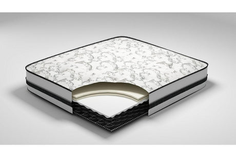 8 Inch Chime Innerspring White Twin Mattress in a Box by Ashley at Eve Furniture
