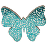 8" Mosaic Butterfly, Aqua