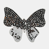8" Mosaic Butterfly, White