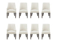8-Piece Beever Dining Chair and Arm Chair in Cream by Manhattan Comfort at Eve Furniture