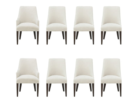 8-Piece Beever Dining Chair and Arm Chair in Cream by Manhattan Comfort at Eve Furniture