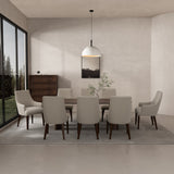 8-Piece Beever Dining Chair and Arm Chair in Taupe by Manhattan Comfort at Eve Furniture