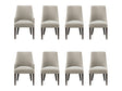 8-Piece Beever Dining Chair and Arm Chair in Taupe by Manhattan Comfort at Eve Furniture