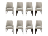 8-Piece Beever Dining Chair and Arm Chair in Taupe by Manhattan Comfort at Eve Furniture