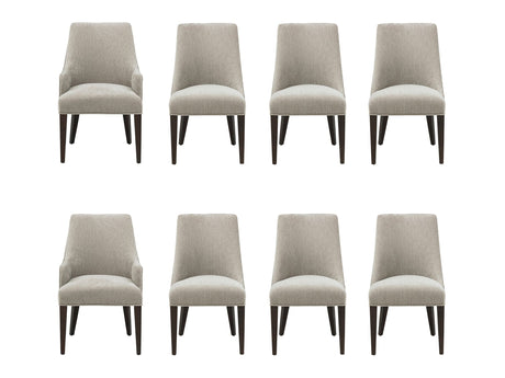 8-Piece Beever Dining Chair and Arm Chair in Taupe by Manhattan Comfort at Eve Furniture
