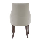 8-Piece Connie Dining Chair and Arm Chair in Light Grey by Manhattan Comfort at Eve Furniture