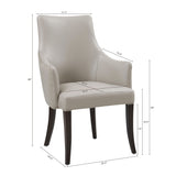 8-Piece Connie Dining Chair and Arm Chair in Light Grey by Manhattan Comfort at Eve Furniture