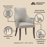 8-Piece Connie Dining Chair and Arm Chair in Light Grey by Manhattan Comfort at Eve Furniture