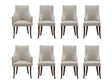 8-Piece Connie Dining Chair and Arm Chair in Light Grey by Manhattan Comfort at Eve Furniture
