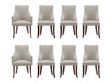 8-Piece Connie Dining Chair and Arm Chair in Light Grey by Manhattan Comfort at Eve Furniture