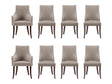 8-Piece Connie Dining Chair and Arm Chair in Taupe by Manhattan Comfort at Eve Furniture