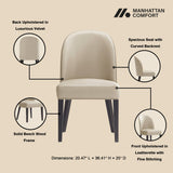8-Piece Hillman Dining Chair and Arm Chair in Sand by Manhattan Comfort at Eve Furniture