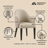 8-Piece Hillman Dining Chair and Arm Chair in Sand by Manhattan Comfort at Eve Furniture