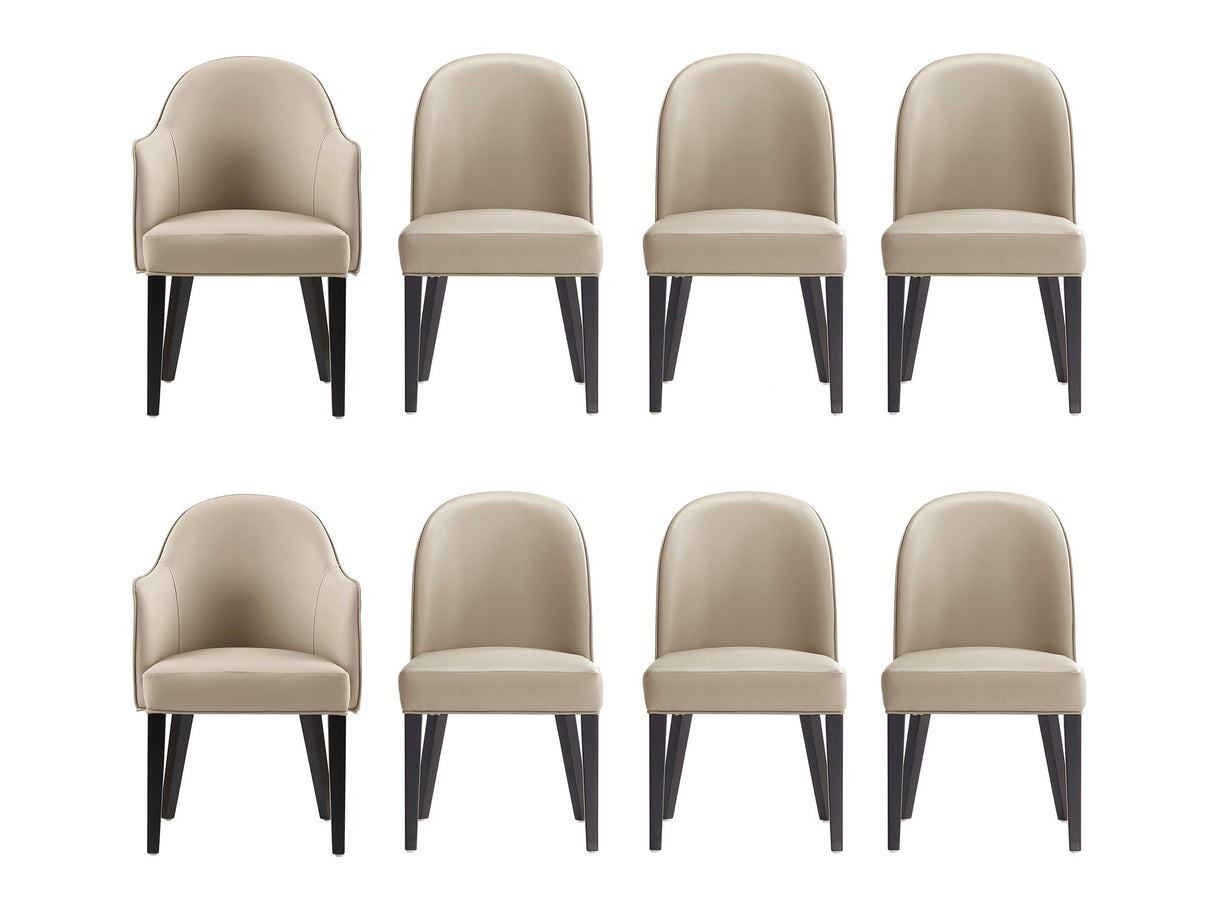 8-Piece Hillman Dining Chair and Arm Chair in Sand by Manhattan Comfort at Eve Furniture