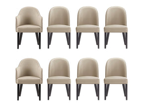 8-Piece Hillman Dining Chair and Arm Chair in Sand by Manhattan Comfort at Eve Furniture
