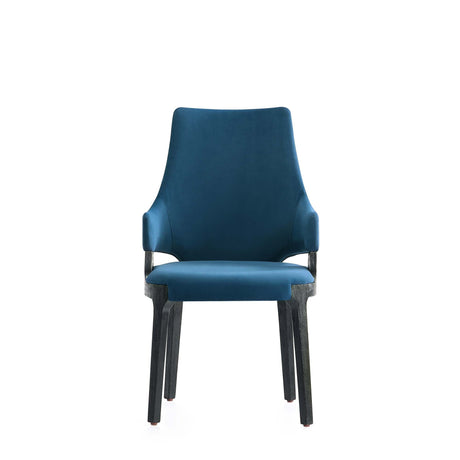8-Piece Kara Dining Side and Arm Chairs in Blue by Manhattan Comfort at Eve Furniture