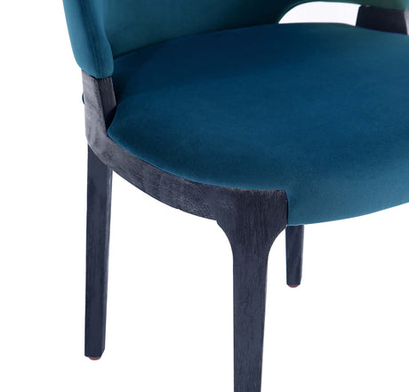 8-Piece Kara Dining Side and Arm Chairs in Blue by Manhattan Comfort at Eve Furniture