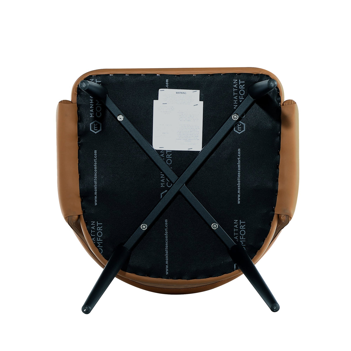 8-Piece Tremont Dining Chair in Saddle by Manhattan Comfort at Eve Furniture