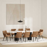 8-Piece Tremont Dining Chair in Saddle by Manhattan Comfort at Eve Furniture