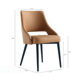 8-Piece Tremont Dining Chair in Saddle by Manhattan Comfort at Eve Furniture