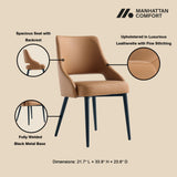 8-Piece Tremont Dining Chair in Saddle by Manhattan Comfort at Eve Furniture