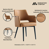 8-Piece Tremont Dining Chair in Saddle by Manhattan Comfort at Eve Furniture