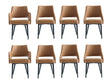 8-Piece Tremont Dining Chair in Saddle by Manhattan Comfort at Eve Furniture