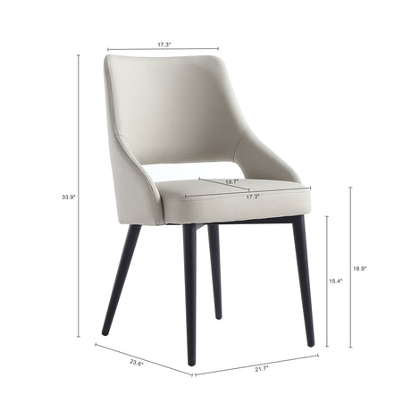 8-Piece Tremont Dining Chair in Stone by Manhattan Comfort at Eve Furniture