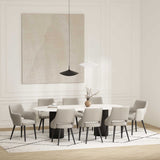 8-Piece Tremont Dining Chair in Stone by Manhattan Comfort at Eve Furniture