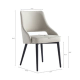 8-Piece Tremont Dining Chair in Stone by Manhattan Comfort at Eve Furniture