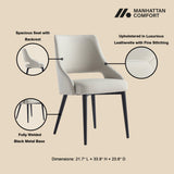 8-Piece Tremont Dining Chair in Stone by Manhattan Comfort at Eve Furniture