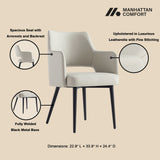 8-Piece Tremont Dining Chair in Stone by Manhattan Comfort at Eve Furniture