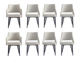 8-Piece Tremont Dining Chair in Stone by Manhattan Comfort at Eve Furniture