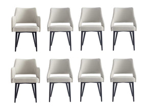 8-Piece Tremont Dining Chair in Stone by Manhattan Comfort at Eve Furniture