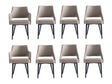 8-Piece Tremont Dining Chair in Taupe by Manhattan Comfort at Eve Furniture