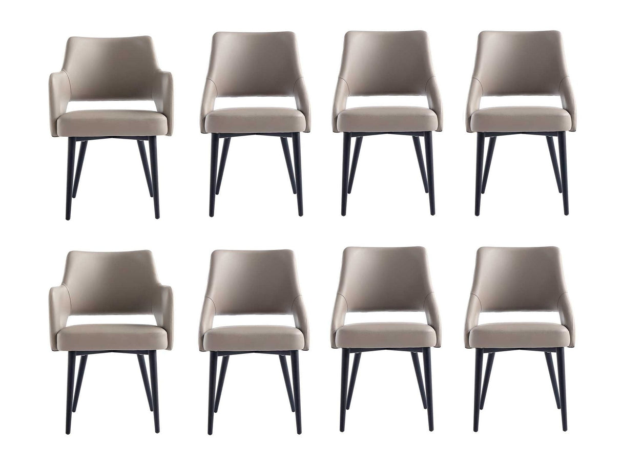 8-Piece Tremont Dining Chair in Taupe by Manhattan Comfort at Eve Furniture