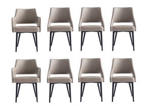 8-Piece Tremont Dining Chair in Taupe by Manhattan Comfort at Eve Furniture