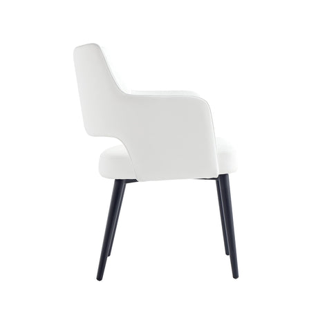 8-Piece Tremont Dining Chair in White by Manhattan Comfort at Eve Furniture