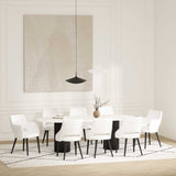 8-Piece Tremont Dining Chair in White by Manhattan Comfort at Eve Furniture